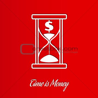 time is money wit sand glass