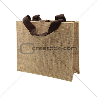 canvas bag isolated on white background 