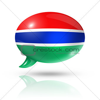 Gambian flag speech bubble