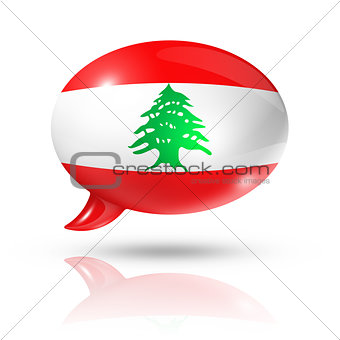 Lebanese flag speech bubble