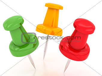 colored pushpins