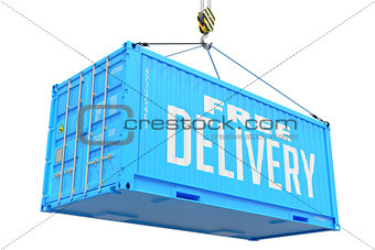 Free Delivery - Blue Hanging Cargo Container.