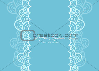 Stylized clouds on the light blue background