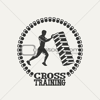 Cross Training man silhouet logo