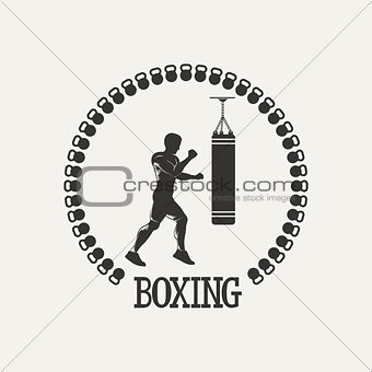Cross training boxing logo