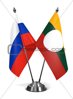 Russia and Shan State - Miniature Flags.