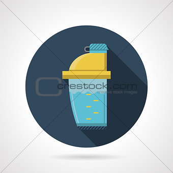 Flat color vector icon for supplements shaker