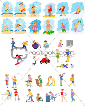 Images of children set