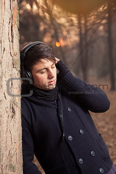 Listening to music outside