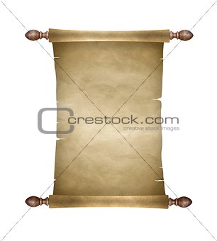 Old blank paper scroll