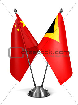 China and East Timor - Miniature Flags.