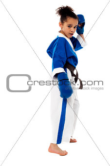 Karate kid ready for the bout