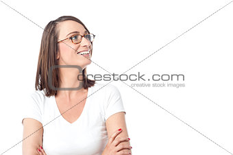 Attractive woman smiling and posing
