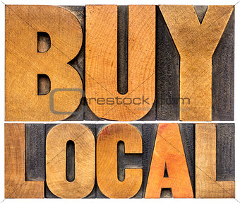 buy local words in wood type