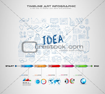 Idea Concept Layout for Brainstorming and Infographic background