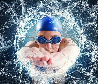Woman swimmer