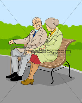Older couple in the park
