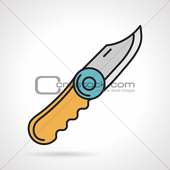 Diving knife flat design vector icon