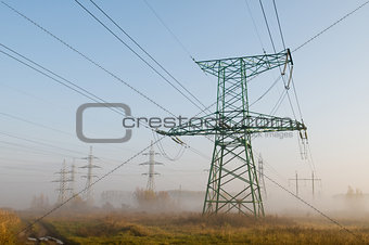 landscape with High-voltage power line