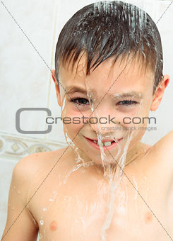 Boy washing