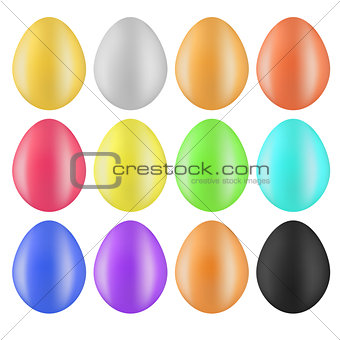 Set of Colorful Eggs