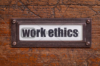 work ethics file  label