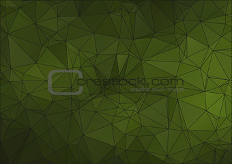 Green abstract polygonal background for web