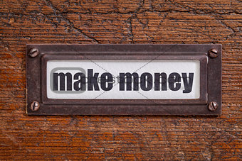 make money file cabinet label