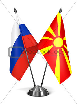 Russia and Macedonia - Miniature Flags.