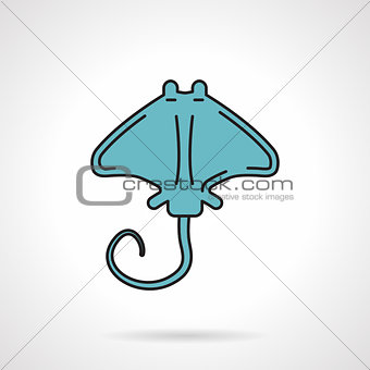 Flat vector icon for stingray