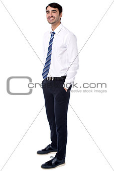 Young business professional, full length portrait