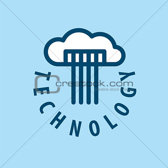 vector logo cloud storage files