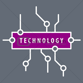 vector logo purple chip technology