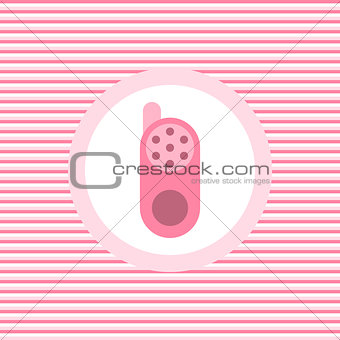 Baby monitor color flat icon