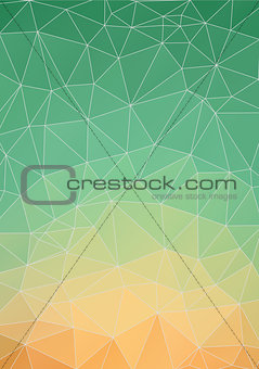 Abstract Yellow Green polygonal background
