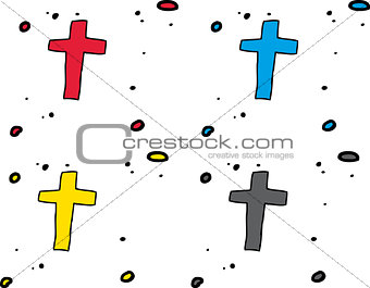 Set of Crucifixes