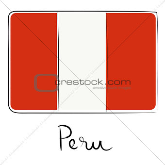 Peru flag doodle