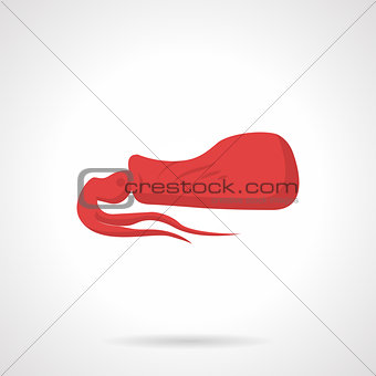 Red squid  vector icon
