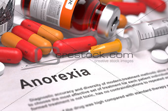 Anorexia Diagnosis. Medical Concept.