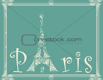 card with eiffel tower
