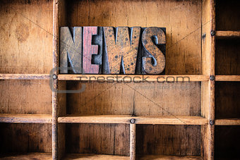 News Concept Wooden Letterpress Theme