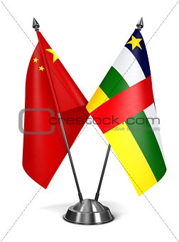 China and Central African Republic - Miniature Flags.