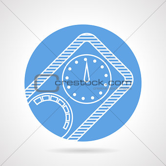Diving manometer round vector icon