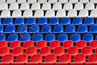 Seats in the colors of the Russian flag