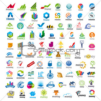 large set of vector logos Finance