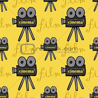 seamless pattern with cameras