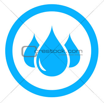 aqua icon with drop