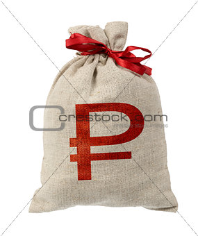 Money bag with red band