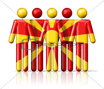 Flag of Macedonia on stick figure