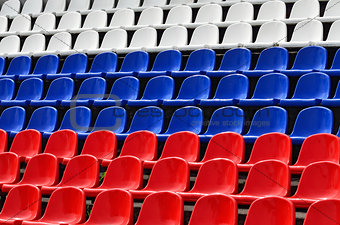 Seats in the colors of the Russian flag